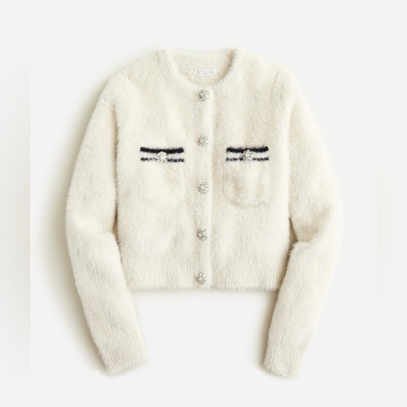 J.Crew Sweater lady jacket in brushed yarn cardigan sweater size medium - Picture 1 of 9